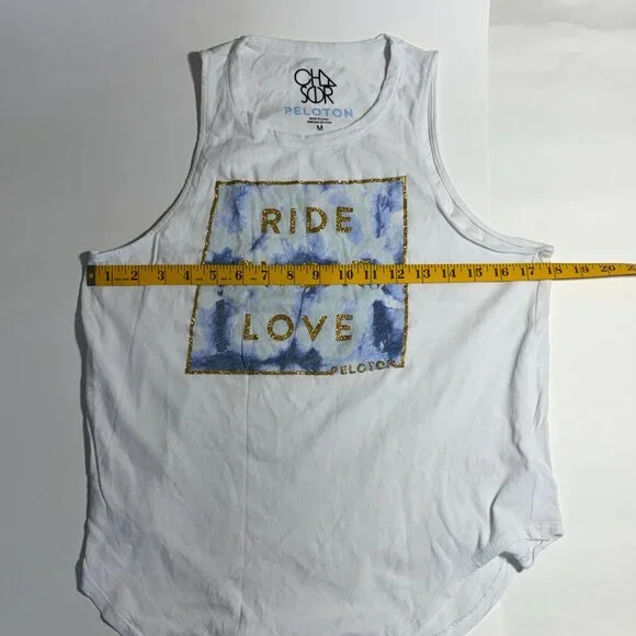 Chaser x Peloton “Ride, Swear, Love” Tank – White – Size Medium - Picture 4 of 9